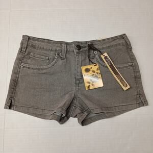 Hybrid & Company Denim Shorts Women's Size 7 Gray Stretch 2" Ins Shaping Pockets